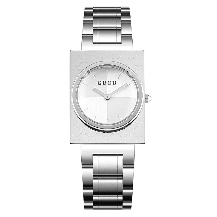 Women's Square Watch with Steel Band: Modern Minimal Elegance