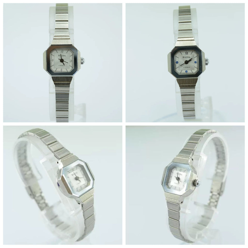 HAIDA Ladies Mechanical Watch Silver Compact Fashion NOS
