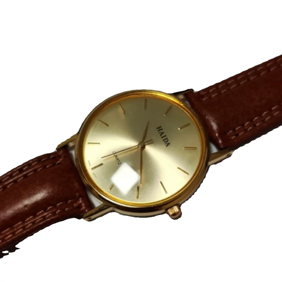 HAIDA Gold-Plated Quartz Watch Vintage Minimalist Unisex NOS
