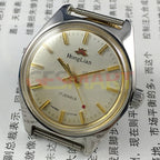 HONGLIAN 32mm manual mechanical watch with 17 jewels, golden nail markers, and grey dial for elegant style.