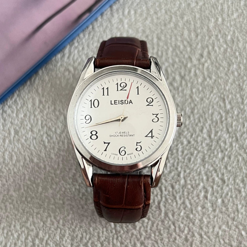 LEISDA 7120 Manual Wind Mechanical Watch Classic Vintage Student NOS