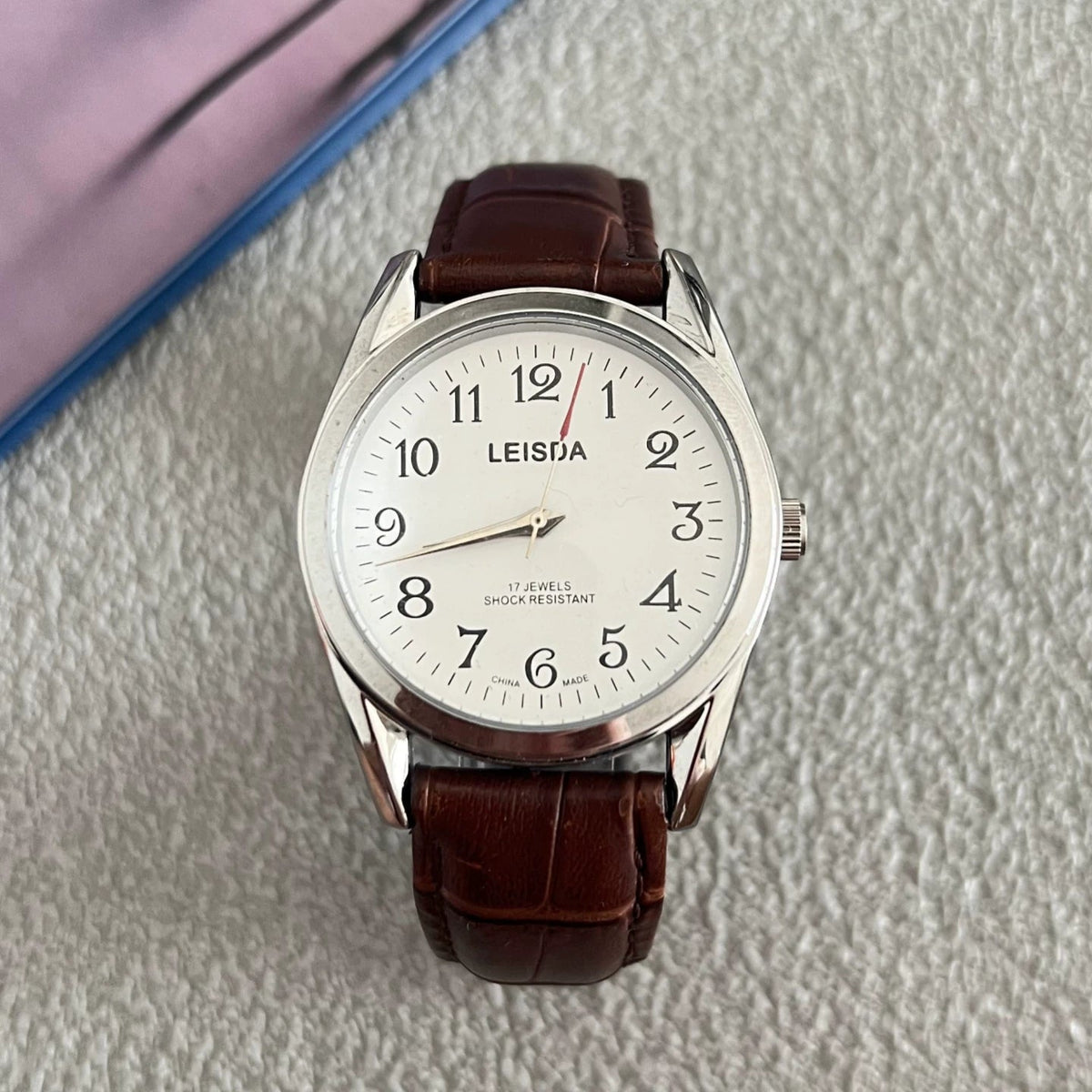 LEISDA 7120 Manual Wind Mechanical Watch Classic Vintage Student NOS