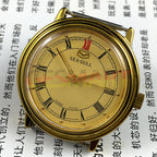 35mm round golden Tianjin Seagull watch featuring manual mechanical movement and an elegant golden dial for classic style.