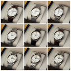 Diamond Brand Men's Manual Wind Watch Vintage Leather Strap Waterproof