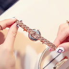 Women's Star Rhinestone Cut Small-Dial Bracelet Quartz Watch