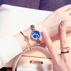 Women's Star Rhinestone Cut Small-Dial Bracelet Quartz Watch