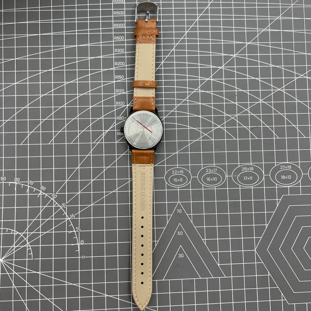 34mm Shanghai Factory manual mechanical watch with black dial, 19 jewels, shock-resistant for daily wear.