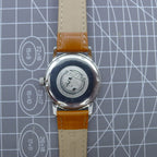 Beijing 36mm Double Rhomb watch with silver case and silver nail strap, manual mechanical movement for precise timekeeping