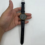 37mm Kongque automatic watch with black dial, Roman numerals, 33 jewels, precision timekeeping.