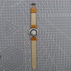 Beijing 36mm Double Rhomb watch with silver case and nail strap, manual mechanical movement for accurate timekeeping
