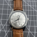 32mm Chunlan manual watch with silver dial, 17-jewel movement, classic mechanical design.