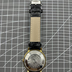37mm Kongque automatic watch with black dial, double calendar, 33 jewels, elegant style for daily wear.
