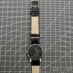 Taihang 32mm manual mechanical watch with black dial, golden markers, 17 jewels precision craftsmanship.