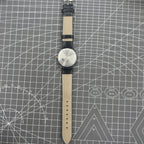 Shanghai Factory 34mm manual mechanical watch with black dial, 19 jewels, shock-resistant for daily wear.
