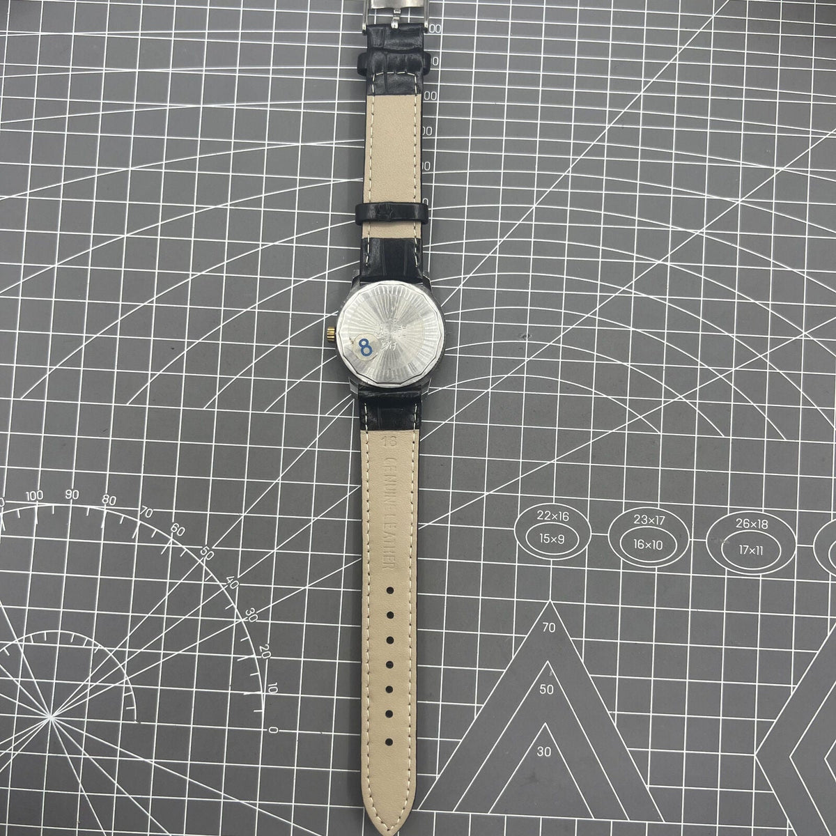 Shanghai Factory 34mm manual mechanical watch with black dial, 19 jewels, shock-resistant for daily wear.