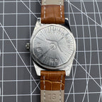 Chunlan 33mm steel manual watch with silver dial, 17-jewel movement, and sleek black band for classic style.