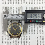 Taihang 32mm manual mechanical watch with black dial, gold markers, 17-jewel precision craftsmanship.