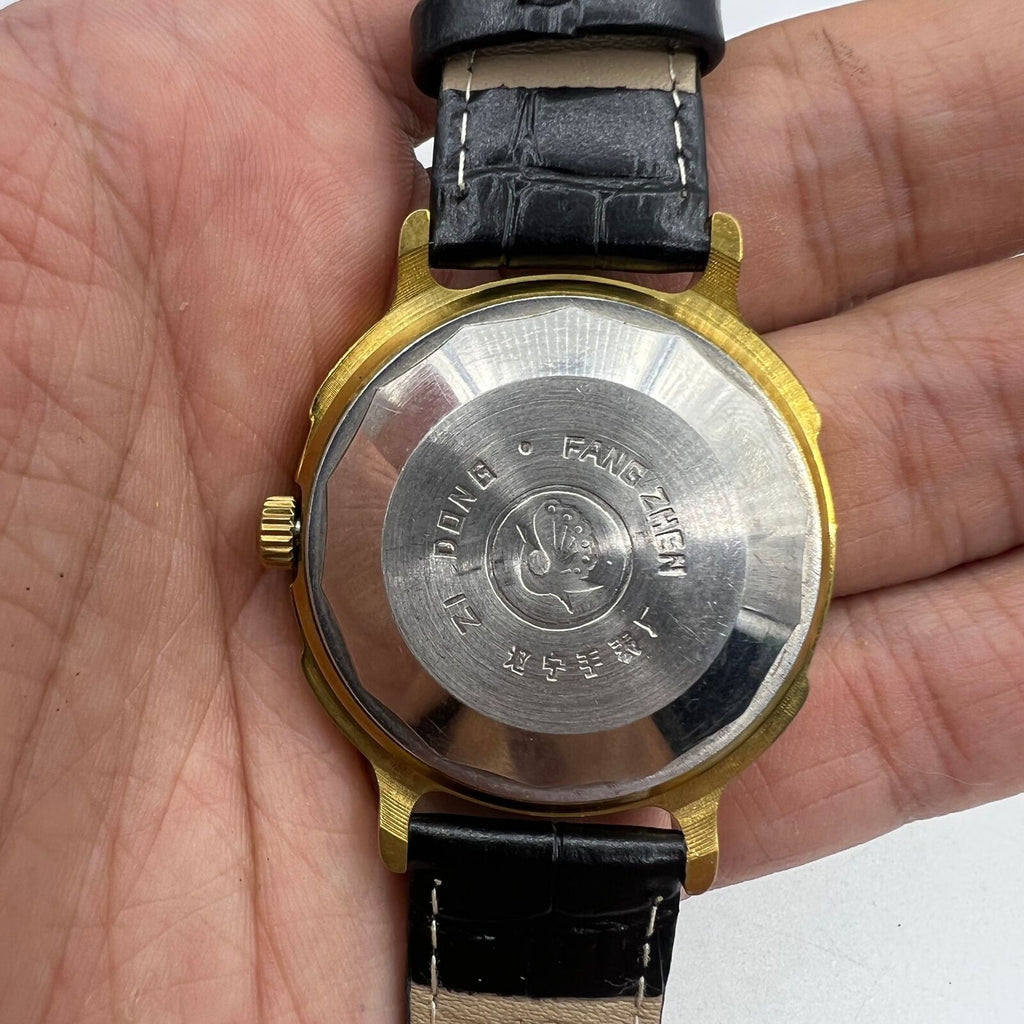 Kongque 37mm automatic watch with black dial, Roman numerals, and 33 jewel movement for accuracy.