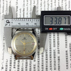 32mm Shiyou grey manual mechanical watch with 17 jewels and single date display, elegant design.