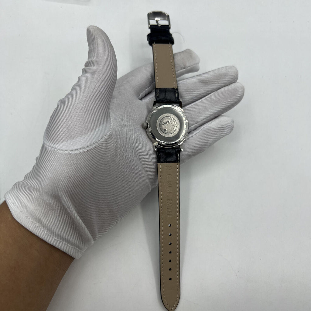 Beijing 36mm Double Rhomb manual watch with silver case, silver nail strap, classic elegant design by Beijing.