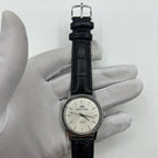 Beijing 36mm Double Rhomb manual watch with silver case, silver nail strap, classic style for elegant wristwear.
