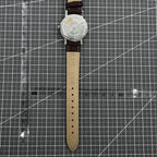 33mm Shanghai manual mechanical watch with single calendar, 17 jewels, shock-resistant design by Shanghai brand.