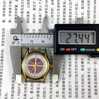 Brown 26mm Liaocheng TAISHAN mechanical lady watch with 19 jewels and gold nail accents, elegant accessory.