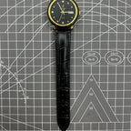 37mm Kongque automatic watch with black dial, double calendar, 33 jewels, elegant style for daily wear.