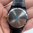 33mm Shanghai Factory manual mechanical watch with black dial and double calendar, perfect for everyday classic style.