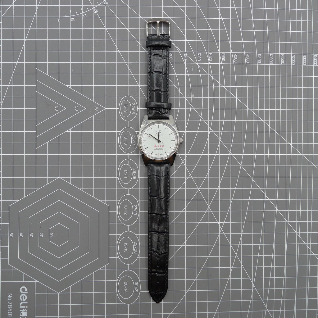 Shanghai Factory 37mm 7120 men's manual mechanical watch with shock-resistant design for durability.