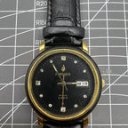 37mm Kongque automatic watch with black dial, double calendar, 33 jewels, and precise mechanical movement for stylish timekeeping.