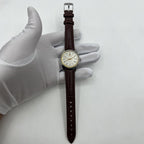 HONGLIAN 32mm manual mechanical watch with 17 jewels, Roman numerals, elegant design from China.