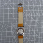 Beijing 36mm Double Rhomb watch with silver case and nail strap, manual mechanical movement, elegant design