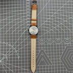 34mm Shanghai Factory manual watch with black dial, 19 jewels, shock-resistant, classic mechanical design.
