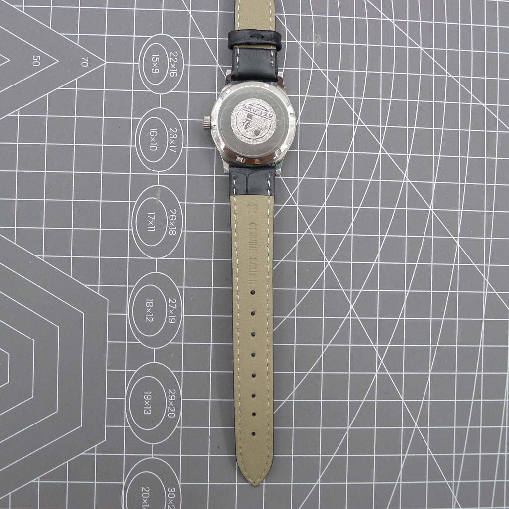 Silver 31mm Beijing Double Rhomb manual watch with three hands, elegant design for classic style.