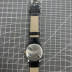 Shanghai Factory 34mm manual mechanical watch, black dial, 19 jewels, shock-resistant for durable everyday wear.