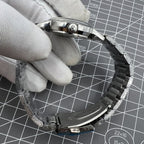 Silver 36mm Beijing Double Rhomb manual mechanical watch with silver case and nail markers, classic design by Beijing brand.