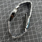 Silver 32mm Shanghai Factory manual mechanical watch with 19 jewels, shock-resistant, classic style.