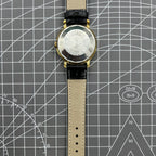 Kongque 37mm automatic watch with black dial, double calendar, 33 jewels, and mechanical movement.