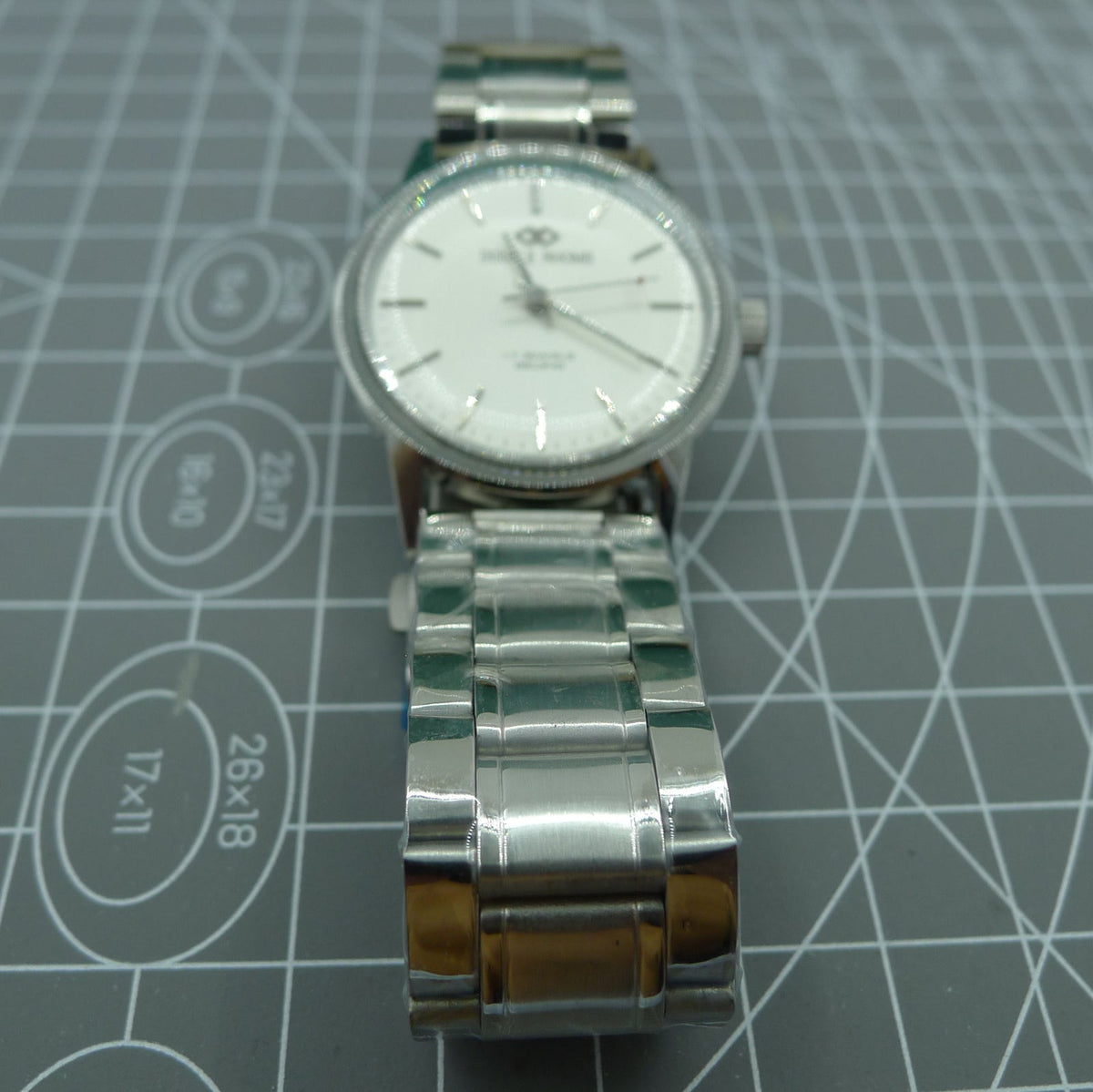 Beijing 36mm manual mechanical watch with silver case and silver nail indices, classic style for enthusiasts