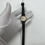 27mm Kongque silver dial watch with golden markers, manual mechanical movement, 19 jewels, China made.