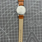 Shanghai Factory 32mm manual mechanical watch with silver case, silver hour markers, and classic design.