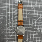 Shanghai Factory 32mm manual mechanical watch with silver case and hour markers, classic elegant design for everyday wear.