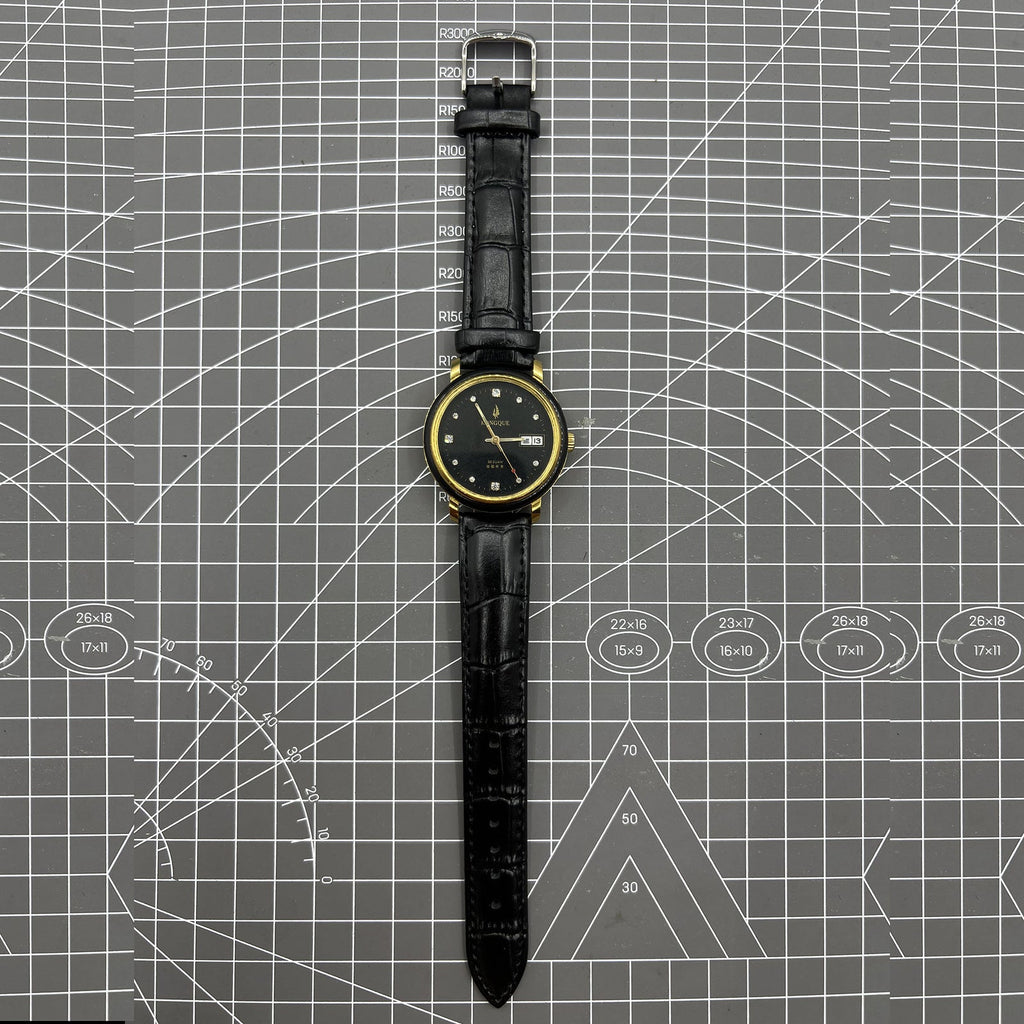 37mm Kongque automatic watch with black dial, double calendar, 33 jewels, and mechanical movement.