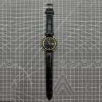 37mm Kongque automatic watch with black dial, double calendar, 33 jewels, and mechanical movement.