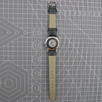 Beijing 31mm Silver Double Rhomb manual watch with three hands, elegant mechanical timepiece design.