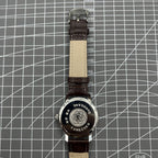 China Baihua 37mm manual watch with silver dial, 19 jewels, shock-resistant mechanical movement.