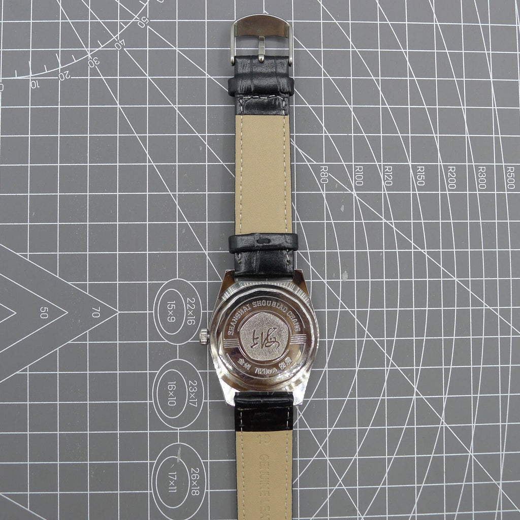 Shanghai Factory 37mm 7120 men's manual watch with shock-resistant design, classic style, and durable build.