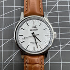 Shanghai Factory 32mm manual mechanical watch with 19 jewels, shock-resistant, classic design for everyday wear.