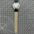China Baihua 37mm manual mechanical watch with silver dial, 19 jewels, shock-resistant for long-lasting performance.